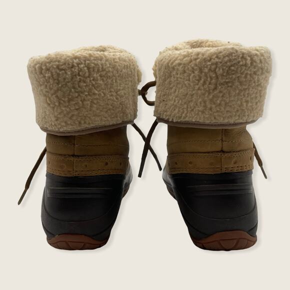 The North Face Brown Leather Waterproof Primaloft Faux Fur Shearling Duck Boot 7 - Picture 5 of 10